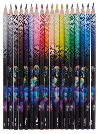 Карандаши цветные 18цв "DEEPSEA PARADISE" трехгранные, к/к, подвес, Maped - фото 3