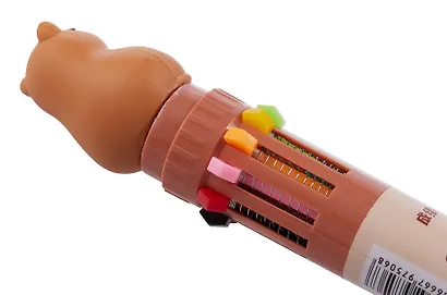 Ручка шариковая автоматическая 10 цветов "Wow capybara", в ассортименте - фото 4