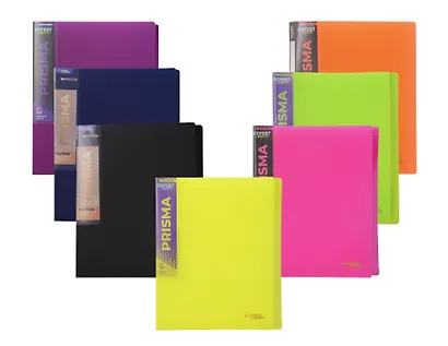 Папка с бок.прижимом А4 "PRISMA NEON", пластик 20мм, ассорти, - фото 1