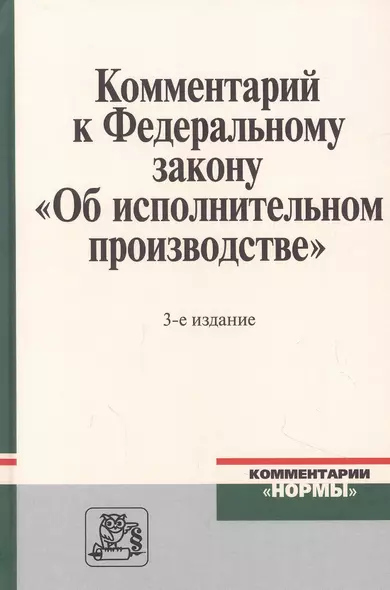 Комментарий к Федеральному закону "Об исполнительном производстве" - фото 1