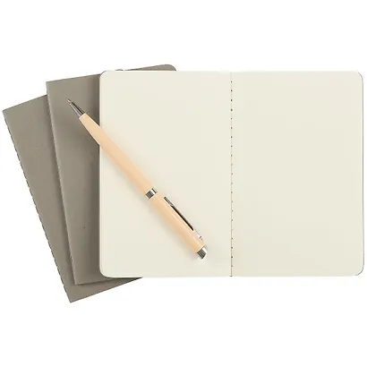 Записная книжка «Cahier Journal Pocket» А6, 32 листа, нелинованная, серая, 3 штуки, Moleskine - фото 4