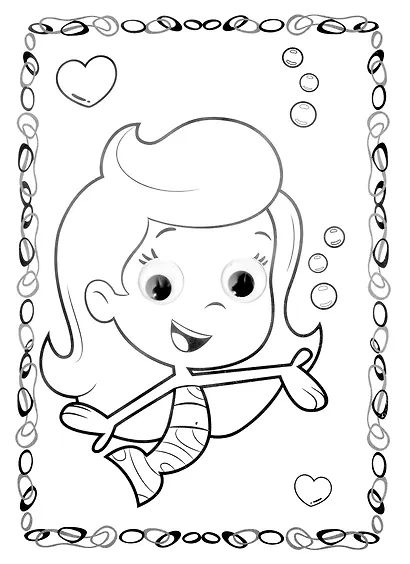 Раскраска BUBBLE GUPPIES (Гуппи и Пузырики) - фото 3