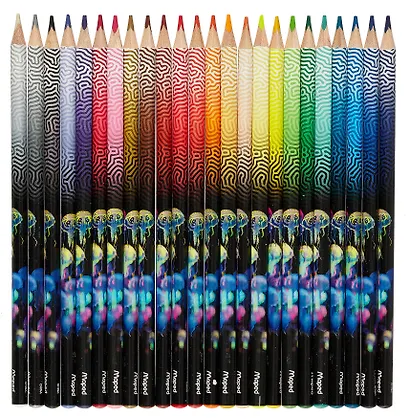 Карандаши цветные Deepsea Paradise, ударопрочные 24 цвета 2,9 мм - фото 2