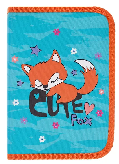 Пенал 1 отделение "Лисёнок" 20*14см, молния, ткань, 2 откидные планки - фото 8