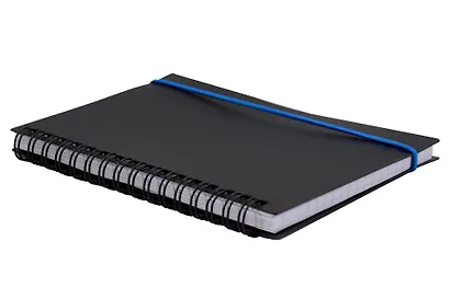 Записная книжка А6 80л кл. "Favorite Black. No 3" спираль, пласт.обл., резинка - фото 2