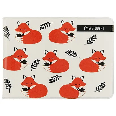 Обложка для студенческого Лисы на белом фоне (СБ2017-037) - фото 1