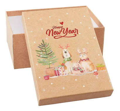 Коробка подарочная "Зверушки" 23*16*9.5, НГ, картон - фото 4