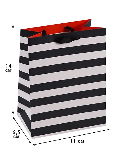 Пакет "Black strips" А6 - фото 2