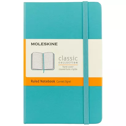 Записная книжка Moleskine Classic Pocket, линейка, голубая, 96 листов, А6 - фото 1