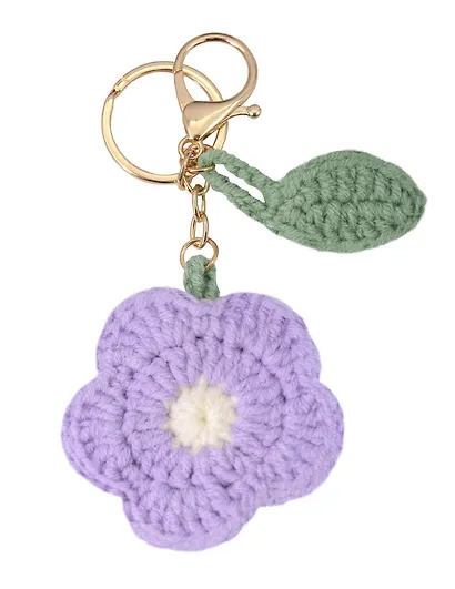 Брелок вязаный Цветок розовый (текстиль) (9см) (12-4305-202507-KNIT2) - фото 2