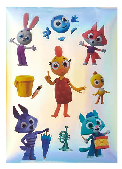 Цветняшки. Наклейки голографические для декорирования Яркий Цыплёнок - фото 4