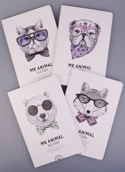 Тетрадь общая «Mr.Animal» в ассортименте, 40 листов в клетку, А5 - Languo - фото 2
