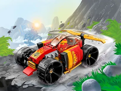 71780 Конструктор детский LEGO Ninjago Гоночный автомобиль ЭВО ниндзя Кая, 94 деталей, возраст 6+ - фото 7
