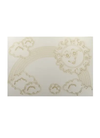 Трафарет Радуга (А4) (257) (упаковка) - фото 1