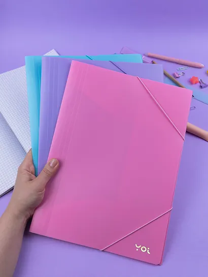 Папка на резинке А4 "Pastel" пластик 0,5мм, Yoi - фото 10