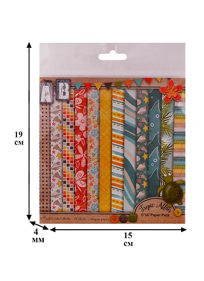 Бумага для скрапбукинга двусторонняя Tropic Affair, 15,2*15,2 (12дизайнов 12 листов) - фото 2
