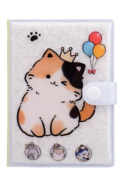 Записная книжка А7 60л нелин. "Котики" в ПВ-обл., на кнопке, мех., ассорти - фото 9