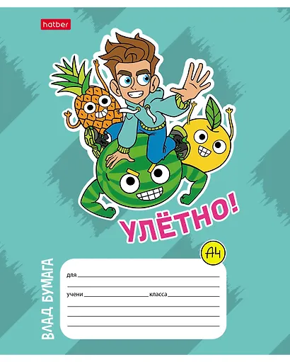 Тетрадь 12 листов, линейка, "Влад А4" в ассортименте - фото 5