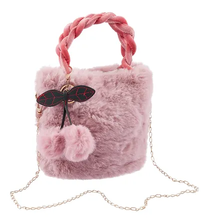 Сумочка плюшевая Сиреневая (22х23) (12-12610-202411-B4) - фото 1