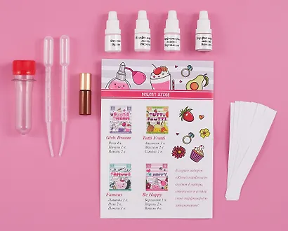 Набор для творчества Каррас Детский набор для приготовления парфюма "Юный Парфюмер. BE HAPPY" - фото 2