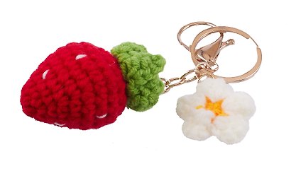 Брелок вязаный Клубничка (текстиль) (10см) (12-4305-202507-KNIT7) - фото 3