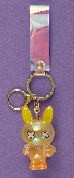 Брелок Кролик перламутровый (прозрачный) (ПВХ) (8см) (12-05149-A027) Bookvalno - фото 2