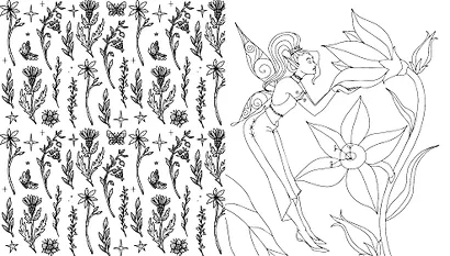 Эльфы и гномы. Раскраска - фото 7