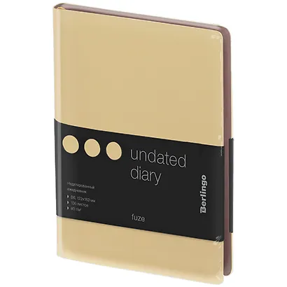 Ежедневник недат. B6 136л "Fuze. Бежевый" иск.кожа, цветной срез - фото 9