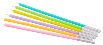 Набор свечей для торта Mix (разноцветные) (6шт) (15см) (12-7color-candle_17) - фото 4