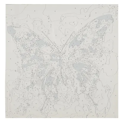 Холст с красками по номерам с золотой поталью "Золотая бабочка", 40 х 40 см - фото 4