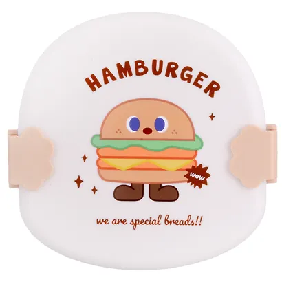Ланч-бокс Hamburger 1200 мл (пластик) (16х16) - фото 2