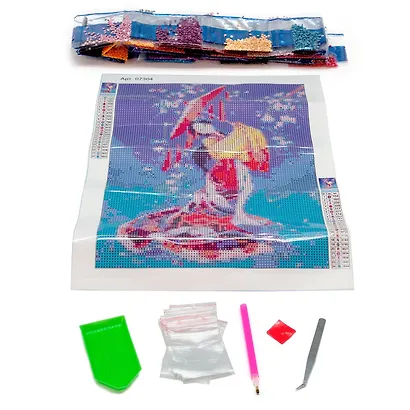 Набор для творчества. Алмазные узоры " Японский танец", 30 х 40 см - фото 4