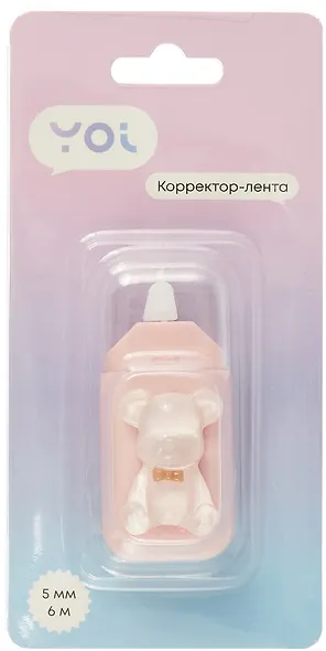 Корректор лента 5мм*6м "Прозрачные мишки" в ассортименте, Yoi - фото 12