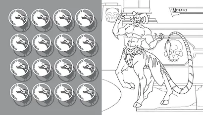 Смертельная битва. Легенды Мортал Комбат. Раскраска - фото 7