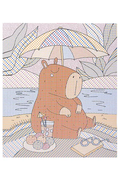 Водная мегараскраска с наклейками. Капибара и Гусь - фото 3