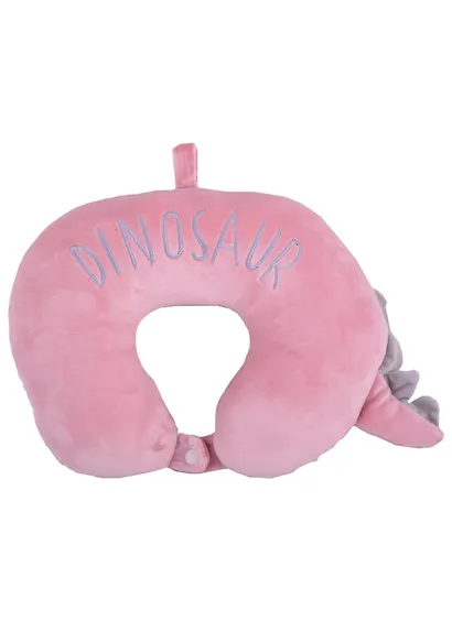 Подушка на шею с кнопкой «Динозаврик с гребешком», (25х30 см), (цвет в ассортименте) - фото 1