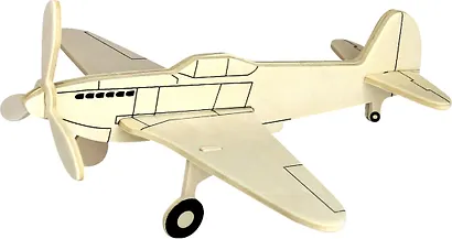 Набор для творчества ЧУДО-ДЕРЕВО Сборная деревянная модель Истребитель Победа 80039 - фото 2