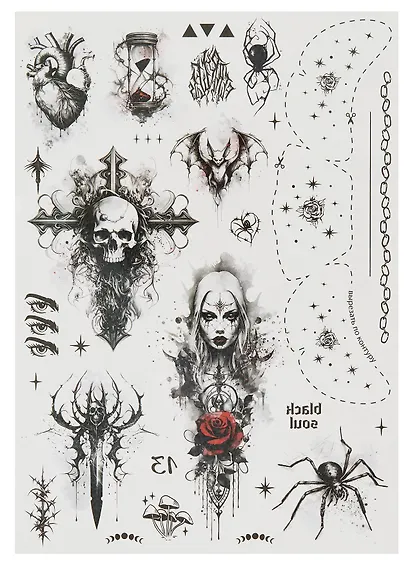 Набор наклеек-тату "Готика" - фото 5