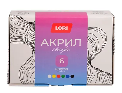 Краски акриловые "Акрил" Классика, 6 цветов - фото 1