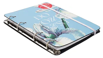 Тетрадь «Blossom», 120 листов в клетку, синий, на кольцах - фото 2