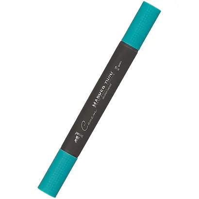 Маркер художественный "Сонет" сине-зеленый, двухсторон., тонк. и широк.долото, Сонет - фото 1