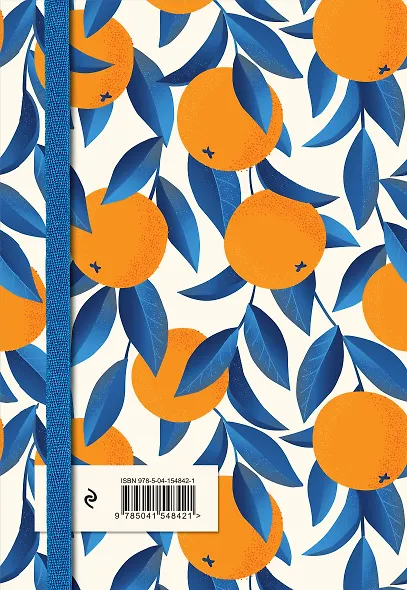 Книга для записей кул.рецептов А5 48л "Апельсины на синем" карт.обл., резинка - фото 4