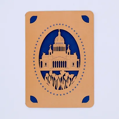 Открытка печатная резная с конвертом Ажурный город (004) - фото 1