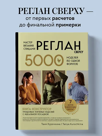 Мастер вязания спицами. РЕГЛАН сверху. 5000 моделей по одной формуле. Книга-конструктор трендовых плечевых изделий с идеальной посадкой - фото 4