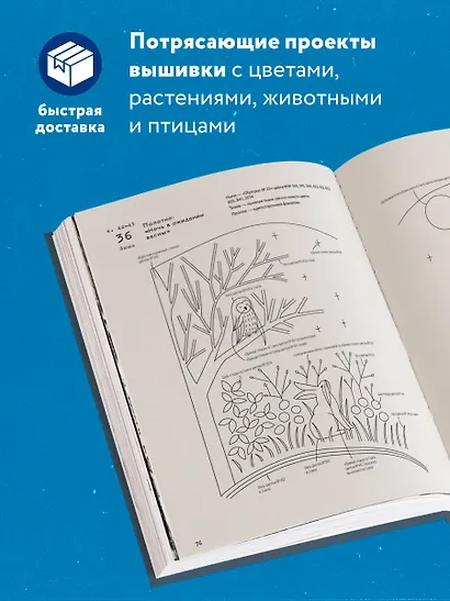 Вышивка Элис Макабэ. Сказки японского леса: красивые сюжеты с животными и растениями - фото 5