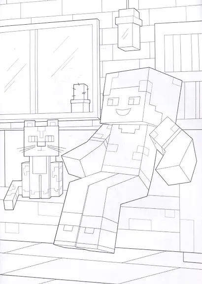 Раскраска с конструктором "Кот" - фото 4