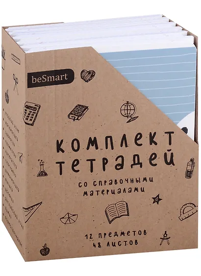 Тетради предметные Be Smart, Pets, 48 листов, 12 штук - фото 1
