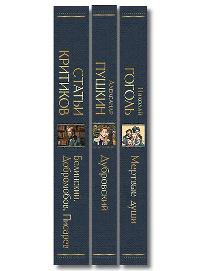 Критики о Пушкине и Гоголе (набор из 3 книг: Дубровский, Мертвые души, Статьи критиков о русской литературе) - фото 10