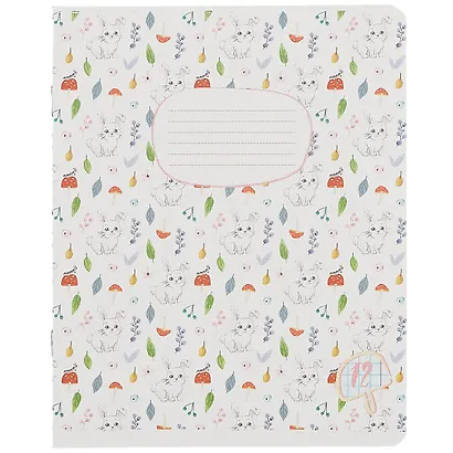 Тетрадь в клетку Academy Style, "Паттерн с животными", 12 листов, в ассортименте - фото 4