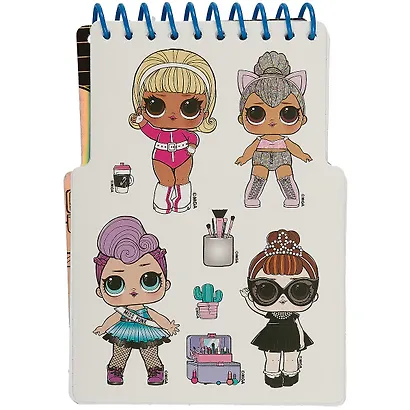 Блокнот А6 32л "LOL" фигурный, спираль, гологр.обложка, многораз.наклейки, инд.уп. - фото 3